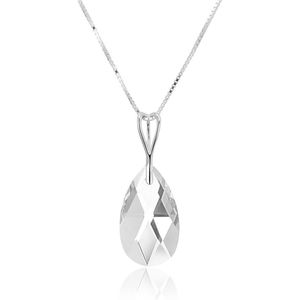 Montebello Ketting Aporum - 925 Zilver Gerhod - Swarovski® - 22x13mm - 45cm