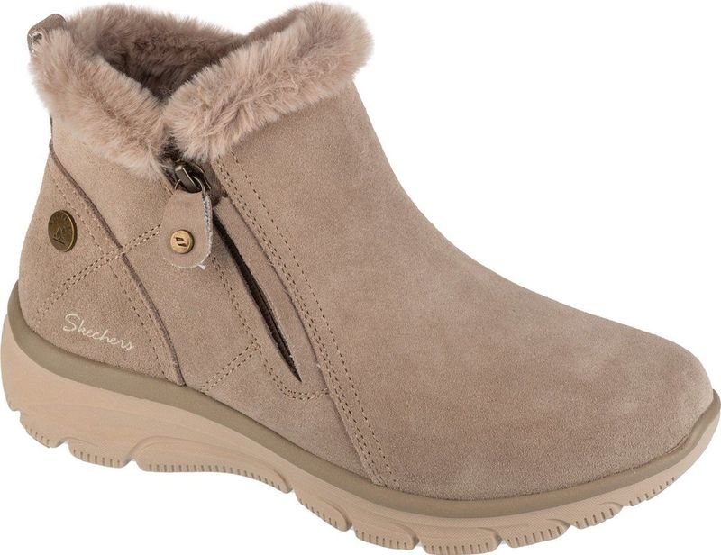 Skechers - Easy Going High Zip 2 - Laarzen - Beige - Zeemleder