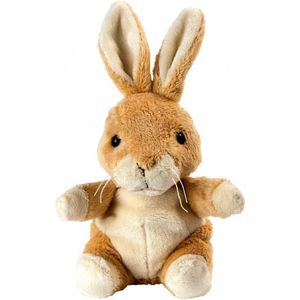 Pluche bruine konijn/haas knuffel 19 cm - Paashaas knuffeldieren - Speelgoed voor kind