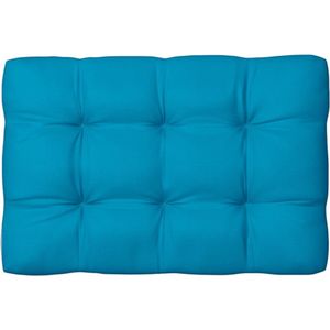 vidaXL - Palletkussen - 120x80x12 - cm - stof - blauw