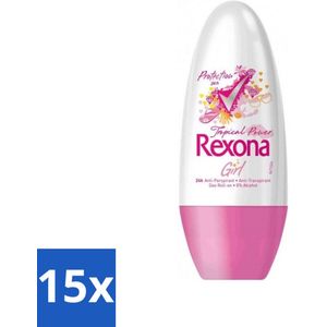 Rexona - Tropical - Deo Roller - Fris & Fruitig - 50 ml - Bulkverpakking - 15 stuks