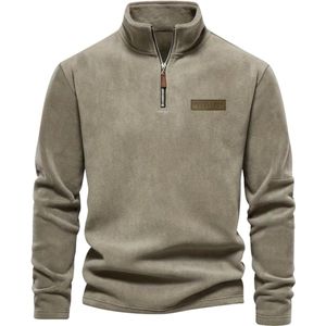 Livano Sweater Heren - Sweaters - Hoodie - Warme Trui - Vest - Khaki - S