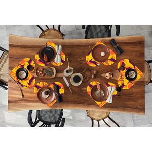 Onderleggers - Placemats - Placemats hartje - Patronen - Hert - Kleuren - 6 stuks