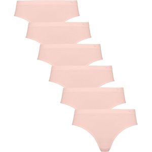 Undiemeister Slip Dames - 6-pack - Blush Dusk (Lichtroze) - Ondergoed Zijdezachte Ademende Stof - Elastische band - Platte Naden - Zonder Labels - Gladde Onderbroek Afwerking - Tencel - Slips - Maat XXL