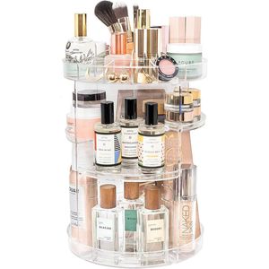 Unyqoos ® Transparante 360 Graden Draaibare Make-up Opbergoplossing voor Badkamer en Slaapkamer