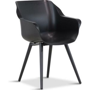 Hartman Sophie Studio dining armstoel - Carbon Black- Alu poot