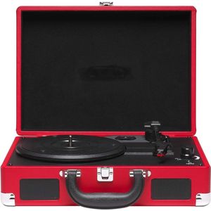 Thuys – Platenspeler Met Speakers – Ingebouwde Speakers – Retro – 27 x 36 x 12cm – Rood