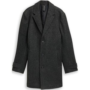 TOM TAILOR - Winterjas - Grijs / Zwart - Klassieke Mantel