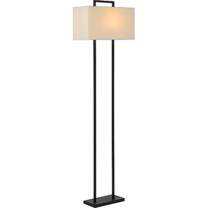 Atmooz - Vloerlamp Matera - E27 - Staande Lamp - Stalamp - Woonkamer / Slaapkamer - Wit - Hoogte : 161cm - Metaal