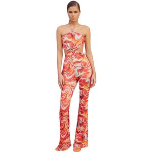 Trendyol Meerkleurige Gebreide Jumpsuit Met Venster/Uitgesneden Details En Print Tprss23Tu00037