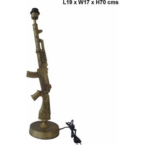 Staande lamp - Kalashnikov - mat goud - 129cm hoog - zonder kap