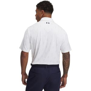 Under Armour Heren T2G Printed Polo White/Midnight Navy