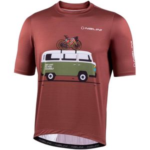 Nalini - Heren - Fietsshirt - Korte mouwen - Wielrenshirt - Zomer - GHIAIA SHIRT - BROWN - M