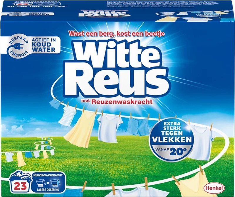Witte Reus - Waspoeder - 1,15 kg - 4 Dozen - 92 Wasbeurten
