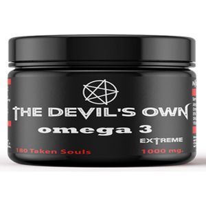 The Devils Own | Omega 3 | 180 Gelcaps 1000mg | 60 doseringen | Visolie | Vetzuren | goed voor Hart en vaat | helpt tegen depressie, Dementie en ADHD, Reuma, hoge bloedruk, hoog Cholesterol | Nutriworld