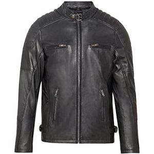 Heren Leren Bikerjack van Echt Leer - Zacht en Duurzaam
