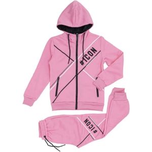 Meisjes Trainingspak | Joggingset Icon Roze, verkrijgbaar in de maten 104 t/m 164