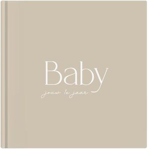Writemoments - Babyboek 'Baby, jouw eerste jaar' - matte omslag - neutraal - eerste jaar boek - babyboek - 0 tot 1 jaar - zwanger cadeau - kraamcadeau