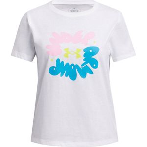 Under Armour - Bubble Wordmark - T-shirt - Wit - Korte Mouwen