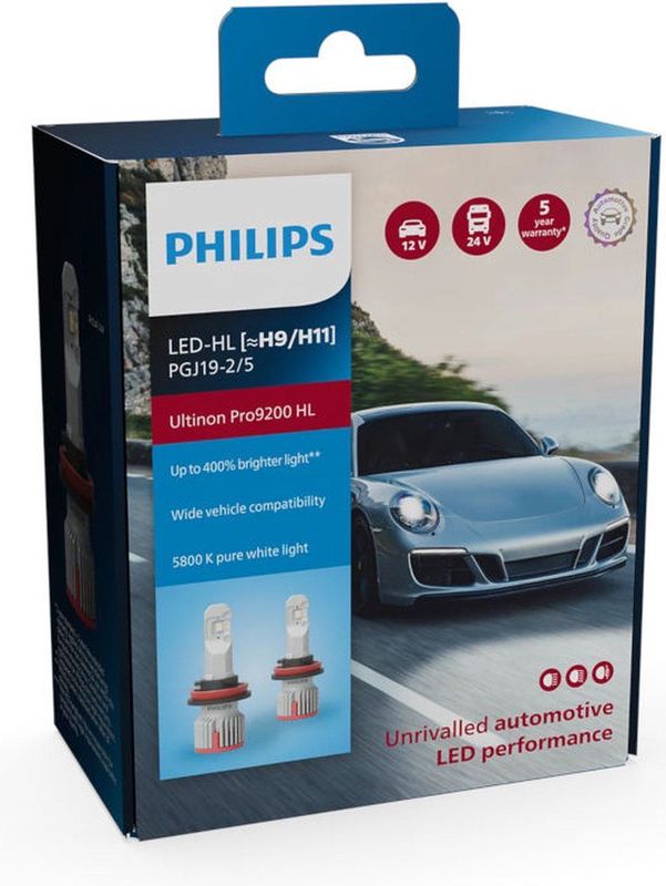 Philips Ultinon Pro9200 - LED Set - H9/H11 - Koplampen