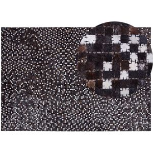 AKKESE - Patchwork vloerkleed - Bruin - 160 x 230 cm - Koeienhuid leer