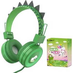 StayPowered Kinderhoofdtelefoon - Perfect voor Jonge Avonturiers - Schattig Design - Stereo Geluid - Ingebouwde Microfoon - Instelbaar en Opvouwbaar - Universele Compatibiliteit - Zacht Gevoerd - Roze of Groen - Levering Sneller dan Aangegeven!