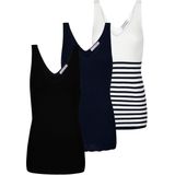 Felix Hardy - Tricot Zomer Tops - Zwart - 3 Pack - Dames