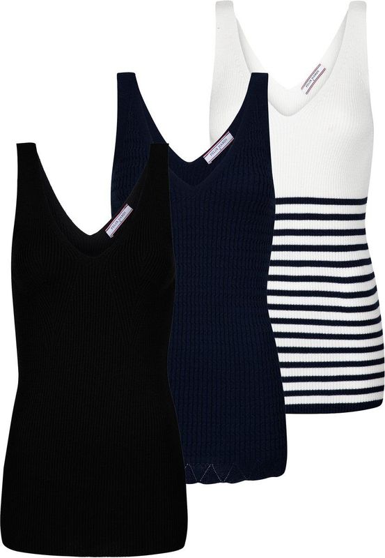 Felix Hardy - Tricot Zomer Tops - Zwart - 3 Pack - Dames
