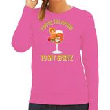 Bellatio Decorations Apres ski sweater dames - aperol to my spritz - roze - apres ski/wintersport XXL