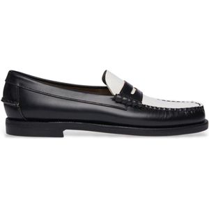 Sebago - Classic Dan - Instapper - Black White - Leer