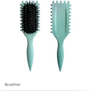Brushher® Curl Define Borstel – Anti-pluis Krullenborstel – Voor 2A t/m 4C Haar – Zonder Trekken – Styling Brush voor Curly Hair