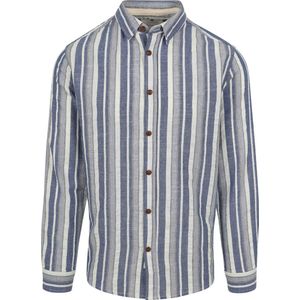 Anerkjendt - Overhemd Leif Strepen Blauw - Heren - Maat XL - Regular-fit