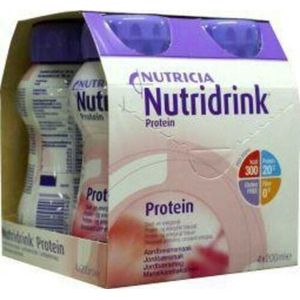 Nutridrink Protein aardbei - 4 x200 ml