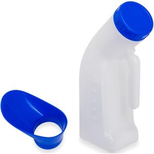 Urinaal Mannen - Plasfles Vrouw - Met Deksel