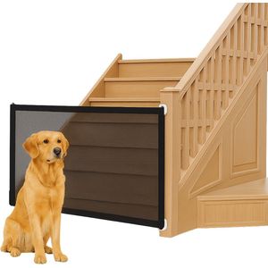 Oprolbaar traphekje zonder boren – 110 x 73 cm – Inclusief spijlen – Voor kinderen en kleine honden
