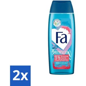 Fa - Douchegel - Zeeliefde Energie - Verfrissend & Verkwikkend - Verzorgend - 250 ml - Voordeelverpakking - 2 stuks