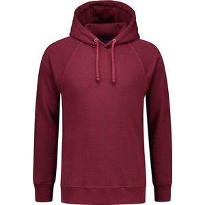 Lemon & Soda heavy sweater met capuchon voor heren bordeaux gemêleerd maat 3XL