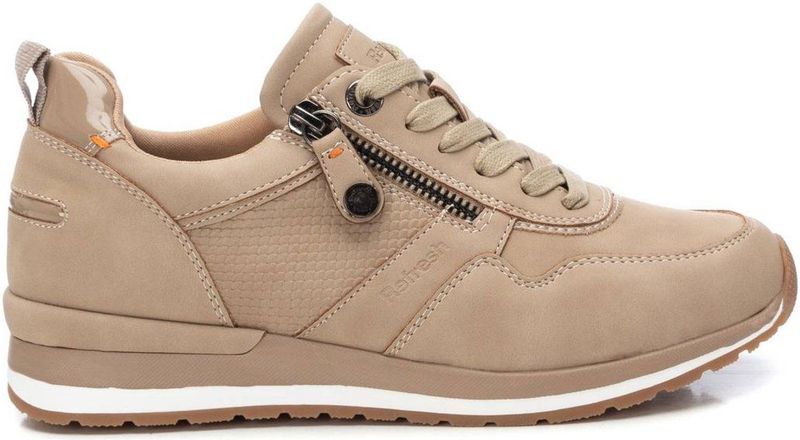 Refresh - 17206006-BEIGE - Trainers - Bruin - Plat - Ritssluiting - Casual