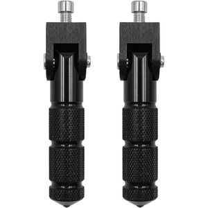 Universele Motorfiets Voetsteun voor Motorfiets Elektrische Auto 8MM 90 Graden Opvouwbare Steunstang (zwart) - Set van 2