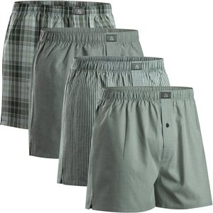 DANISH ENDURANCE - Boxershorts - Groen Gestreept Mix - 4-pack - Biologisch Katoen