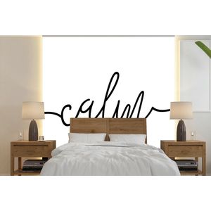 Quotes - 'Calm' - Spreuk - Zwart wit - Behangpapier