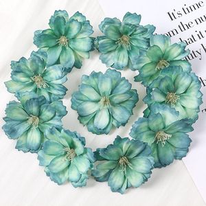 100 Stuks Mini Kunstbloemen – Tiffany Groen – 4.5 cm – Decoratie Bloemetjes