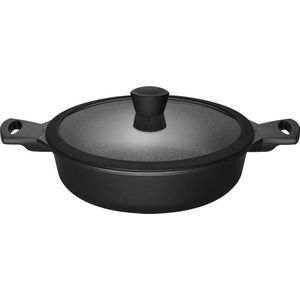 Sola Fair Cooking Paellapan - Ø 28 cm - Aluminium Pan met Anti-aanbaklaag - Zwart/Wit