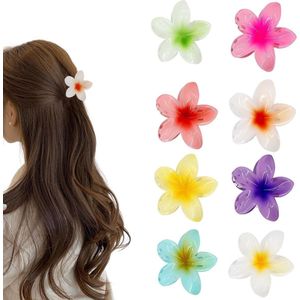 8 stuks bloemenhaarklemmen - schattige acryl haarspelden voor vrouwen - kleurrijke bloemen - haaraccessoires voor dames - bloemenvormen voor vrouwen en meisjes - haarstyling-accessoires