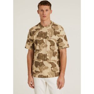 Chasin' T-shirt T-shirt afdrukken Camo Beige Maat S