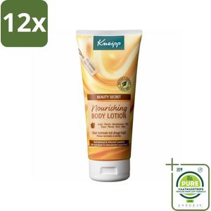 Kneipp - Body lotion - Beauty Secret - Voor normale tot droge huid - 200 ml - Voordeelverpakking - 12 stuks - Bodylotion - Voedende bodylotion
