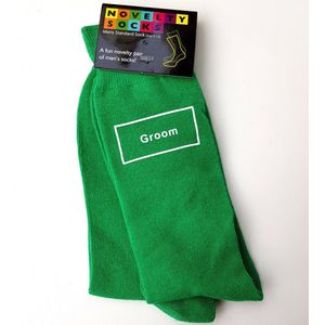 Paar groene sokken Groom - sok - kerst - sinterklaas - cadeau - kado - huwelijk - trouwen - groen