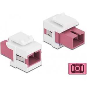 Delock - Keystone Module - SC Simplex Aansluiting - Paars/Wit - Voor Multimode Vezel