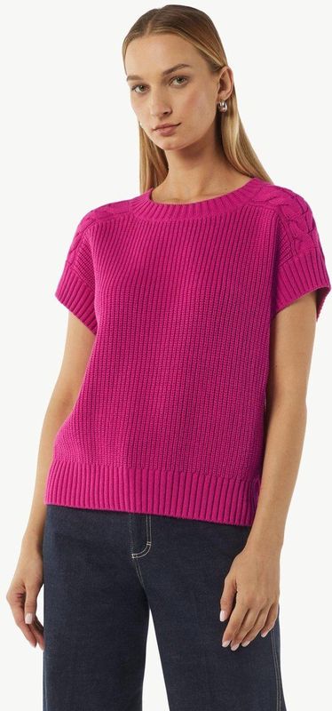 comma - Strickpullunder - Gebreide Trui - Zacht Katoenmix - Kabelgebreide Details