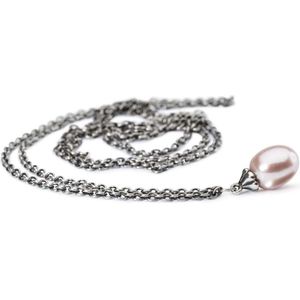 TrollbeadsTAGFA-00049-TAGFA-00055 Fantasy zilveren collier met roze parel